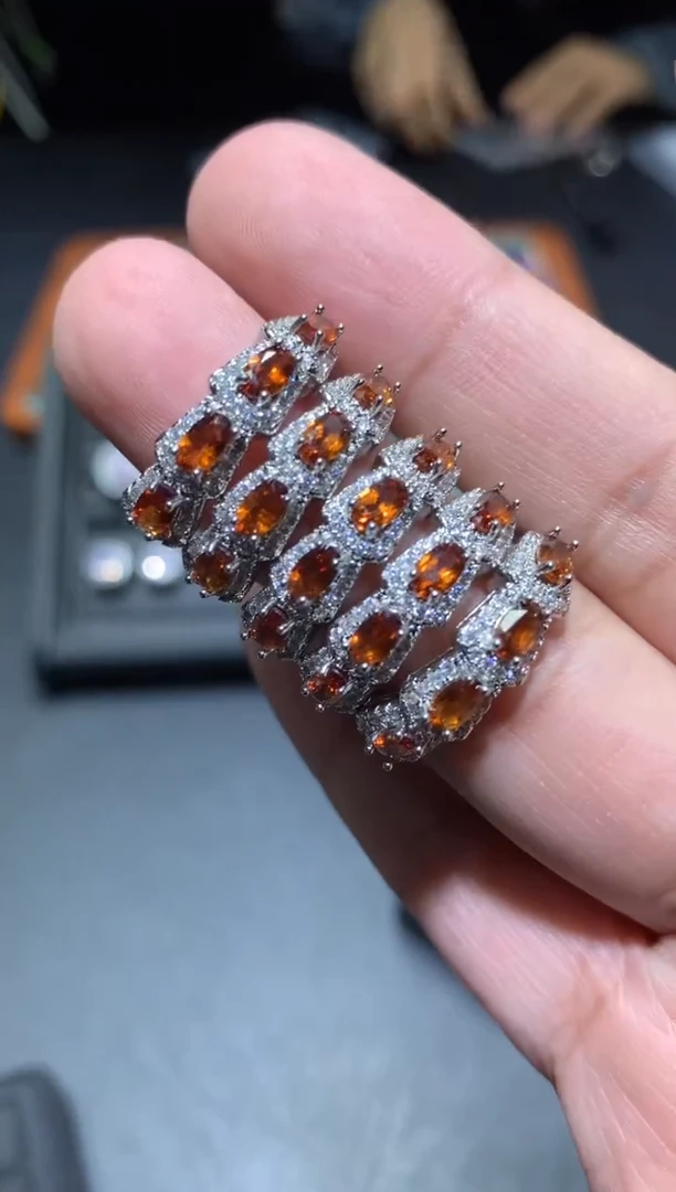 【闪购商品】石榴石戒指未镶嵌P80【多样性发其一】