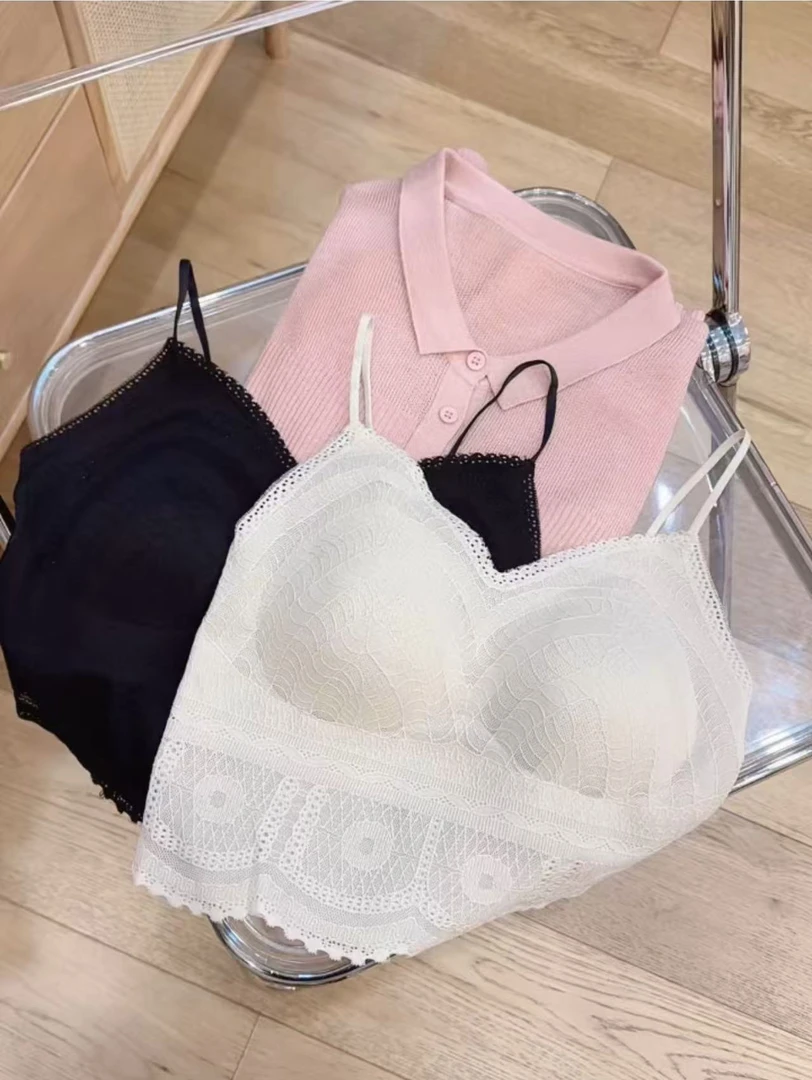 七言家 巨好穿！法式蕾丝美背吊带6012