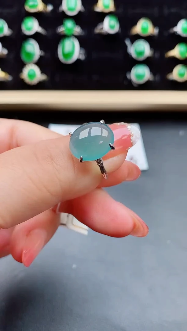 【闪购商品】翡翠戒指银S925镶嵌05800