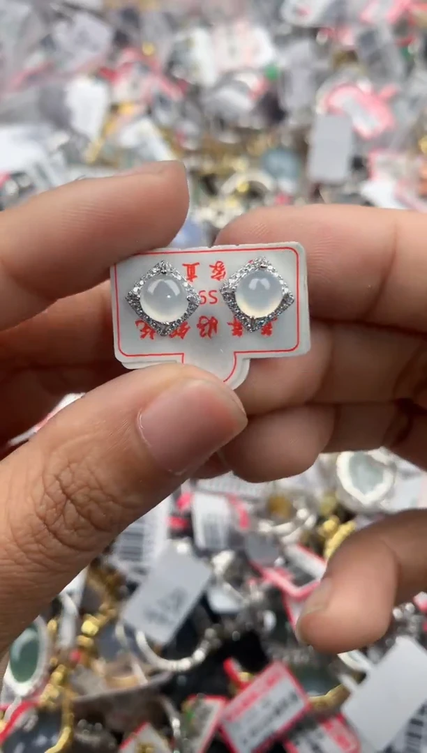 银S925镶嵌戒指翡翠333---1