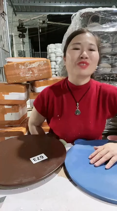 【闪购商品】瑕疵蓝色圆烤盘，，