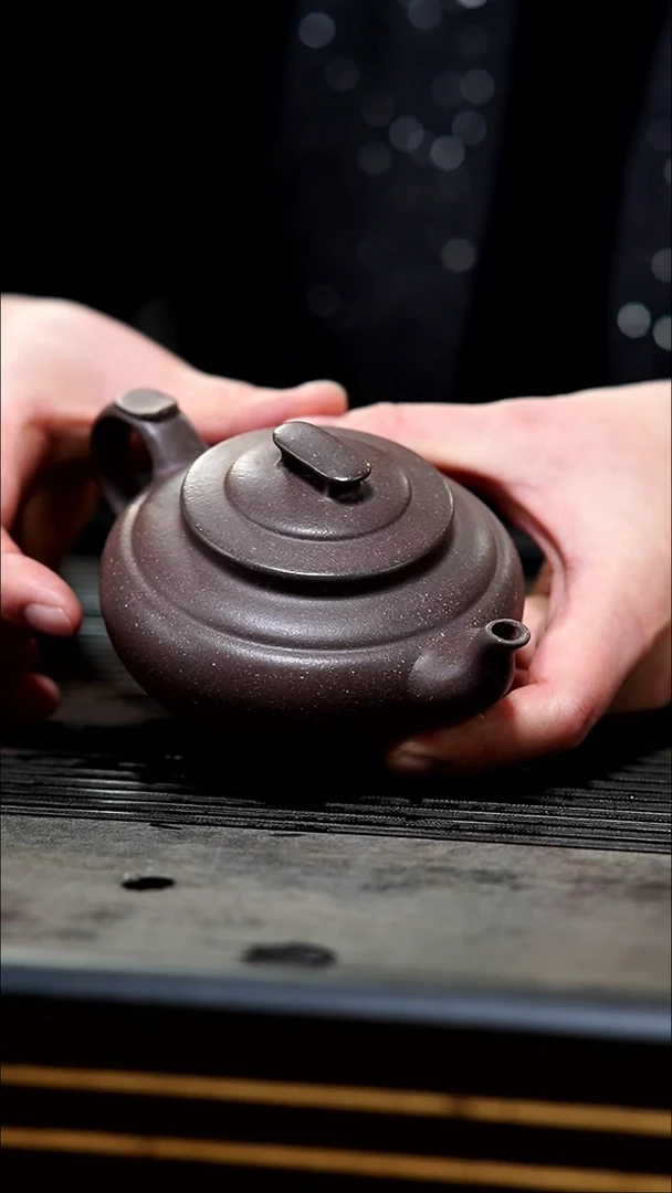 【闪购商品】紫砂茶壶粗砂千禧紫泥上新桥220cc