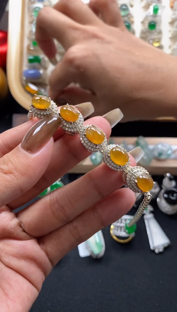 未镶嵌翡翠耳饰缅甸天然a货翡翠