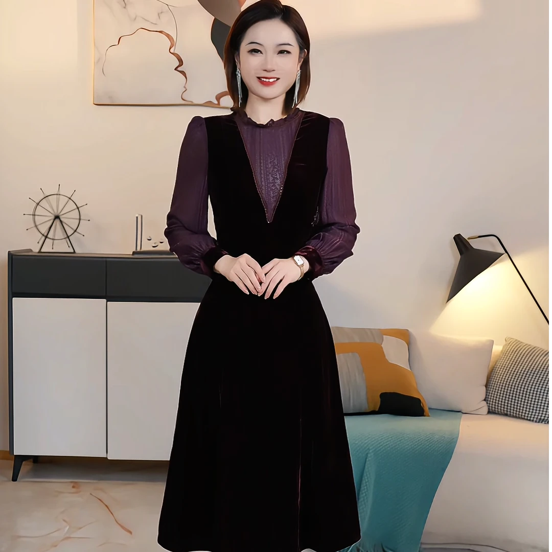 【撤柜清仓】D高端大码原创遮肉显瘦连衣裙 DA85