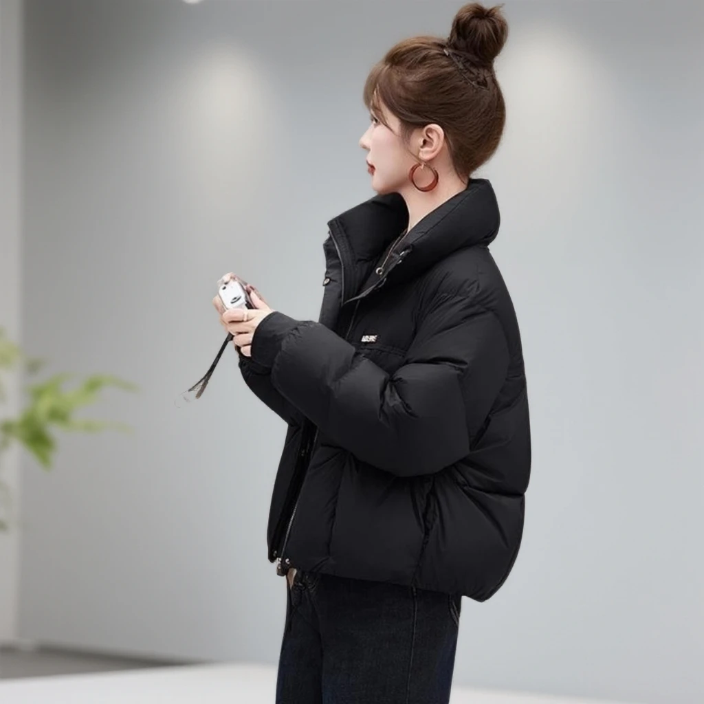 羽绒服女短款宽松大码2025款冬季时尚高端小个子设计感保暖外套59