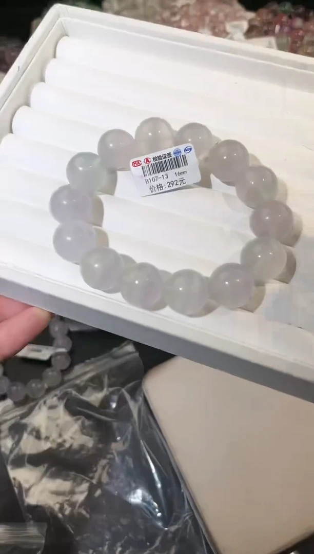 手链未镶嵌萤石多样性发一Q92奶紫16mm