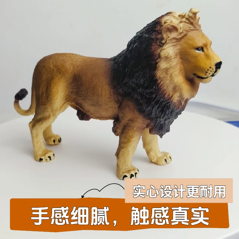 小狮子王高端北美实心仿真模型动物园模型狮子模型玩具儿童