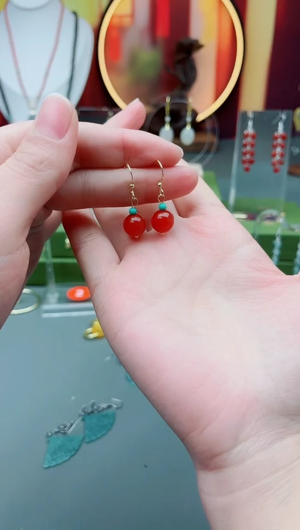 未镶嵌耳饰玛瑙/玉髓424