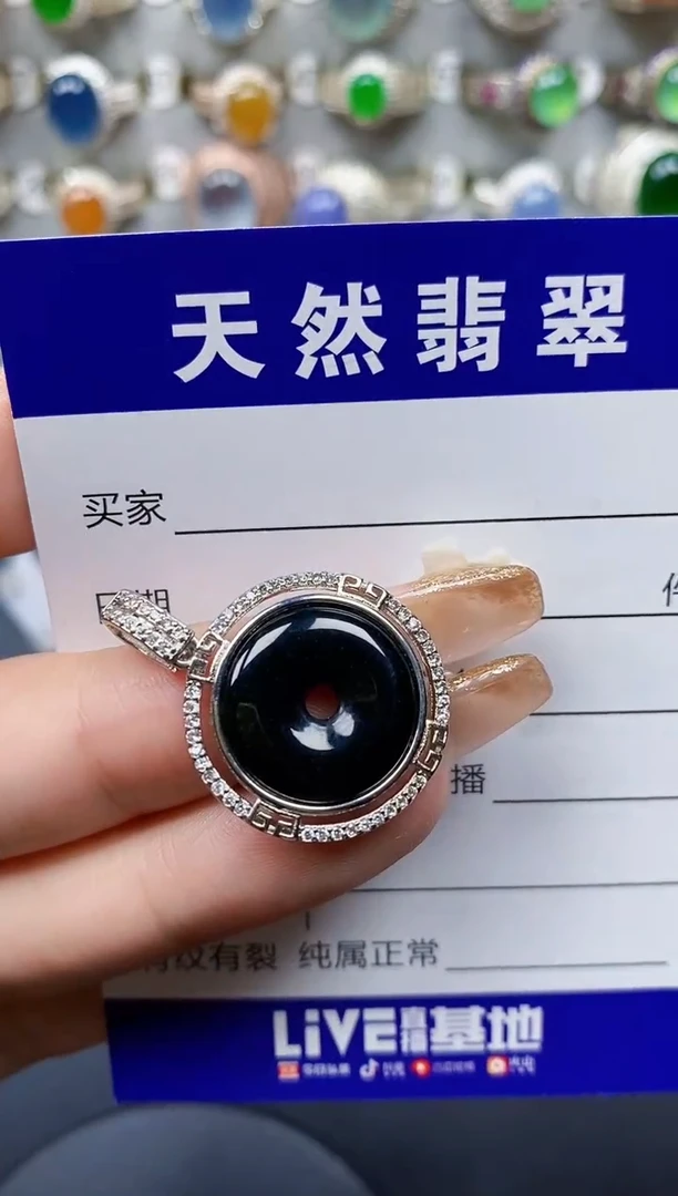 翡翠银S925镶嵌颈饰109