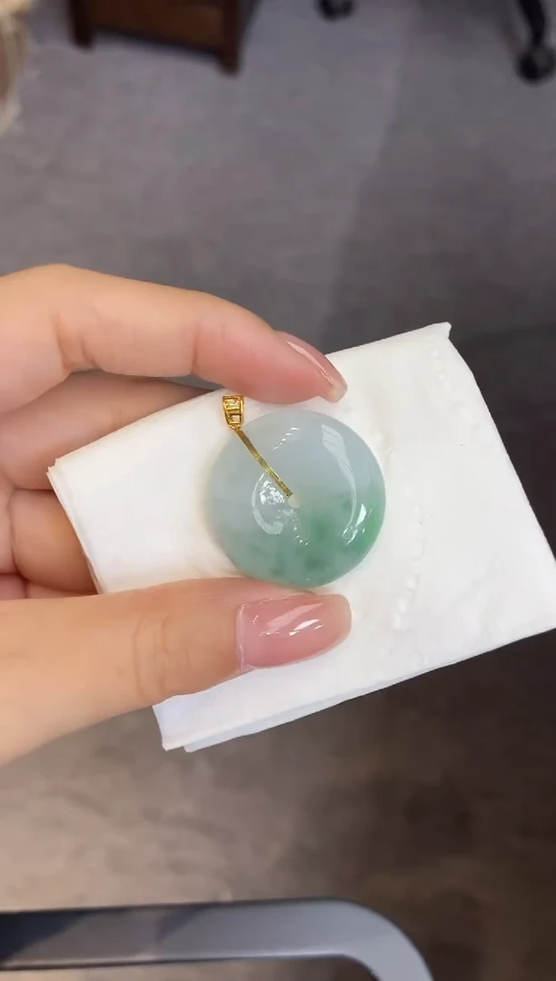 18K金镶嵌定制翡翠天然翡翠A货127