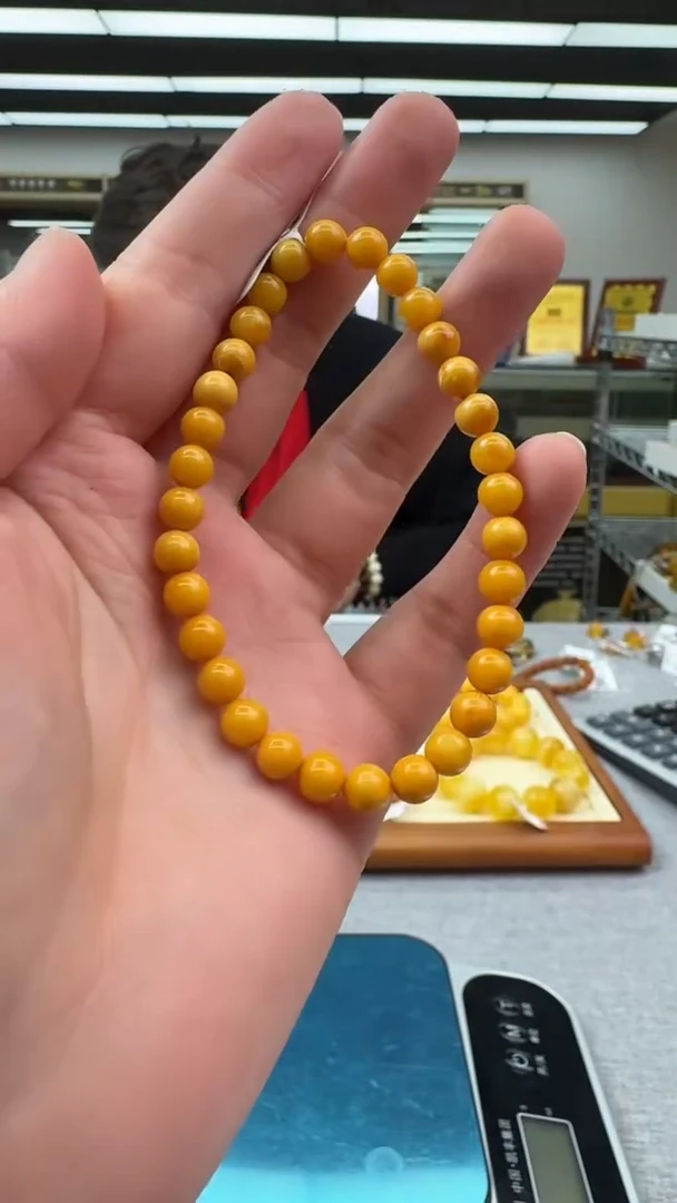 【闪购商品】琥珀手链未镶嵌485秒拍号