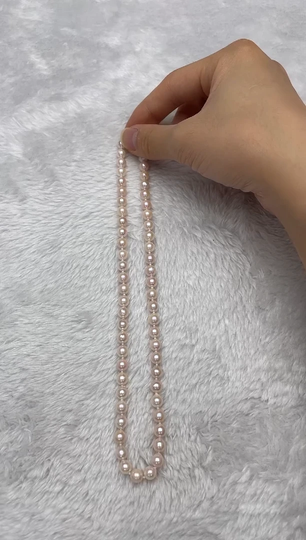 项链银S925镶嵌海水珍珠AK6.5-7mm