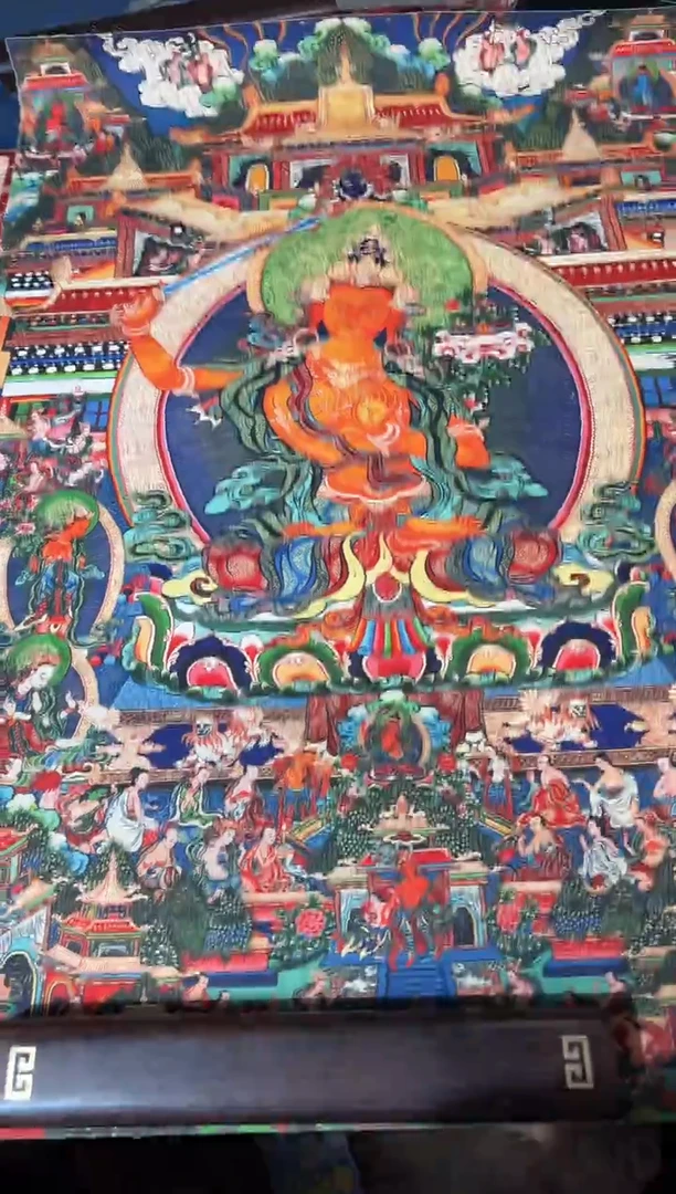 卷轴画龙妹的唐卡tk16