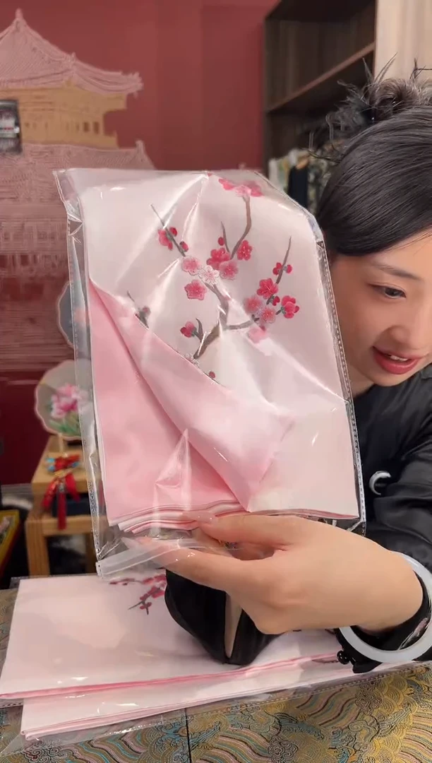 【闪购商品】刺绣苏绣100桑蚕丝丝巾