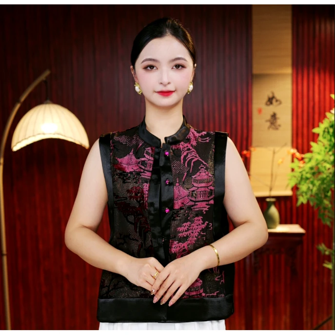 [锦亭] 柒夫人高定新中式双面穿国风马甲--娜娜