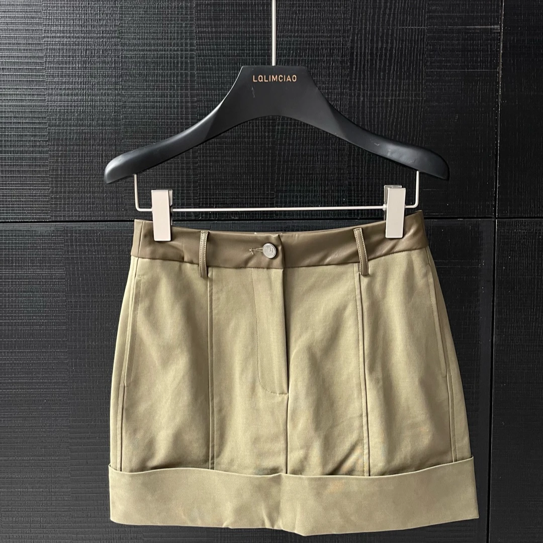 【清 不退差价】设计师高定牛仔短裙3329