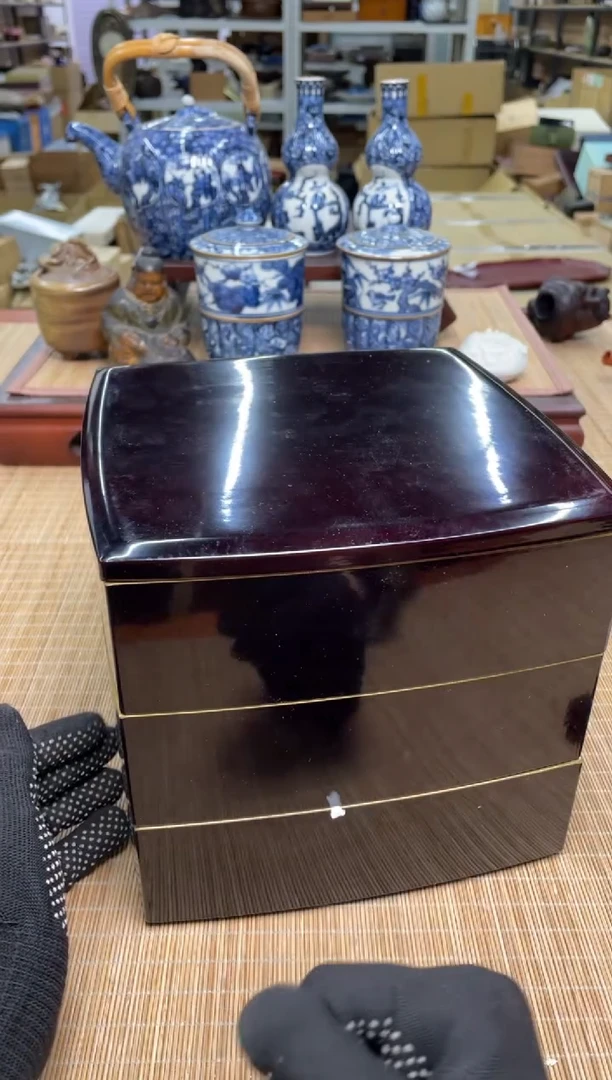 33号实木大漆轮岛图中古物品谨慎参拍直播链接