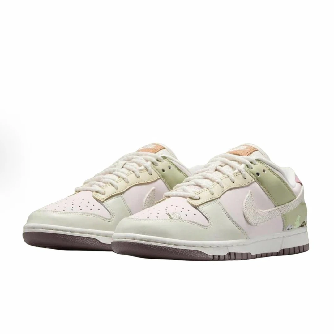 【西安利和体育正品保证】NIKE Dunk Low 绿粉女子板鞋IB8876-661