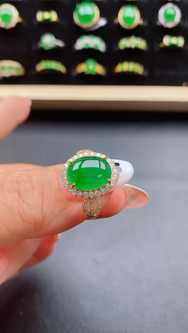 【闪购商品】翡翠戒指银S925镶嵌21321