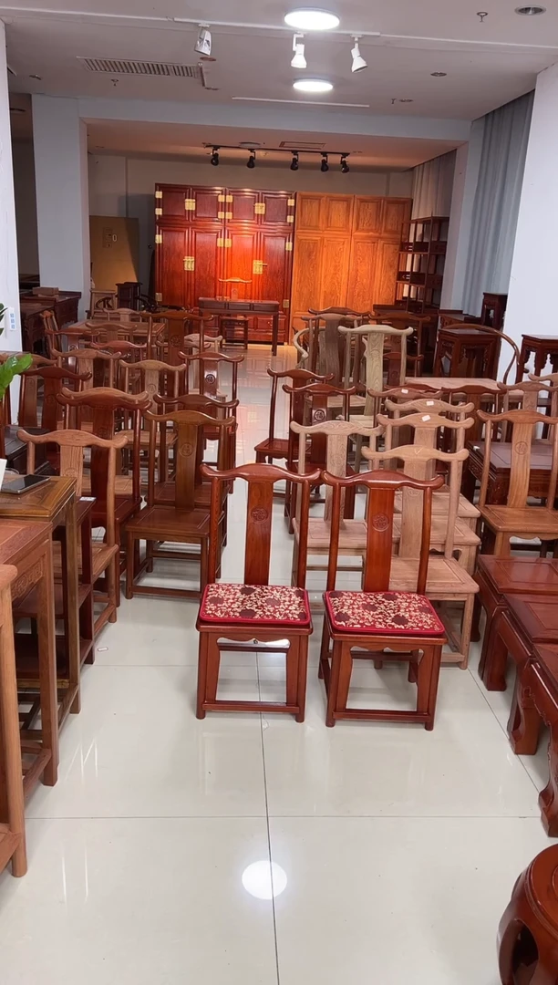 花梨木类置物架舟**木小官帽小巴花花梨色一对