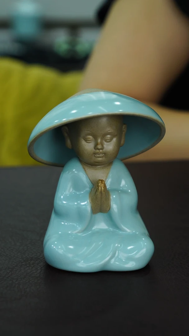 小和尚茶宠两件套 微瑕  简包   -二