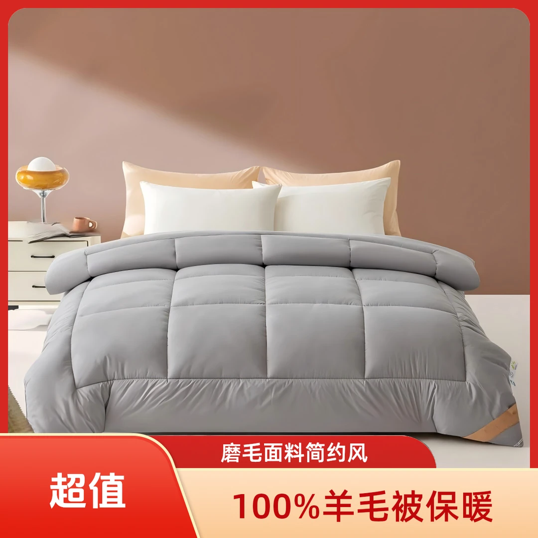 【工厂大/破/价】100%羊毛被加厚冬被A