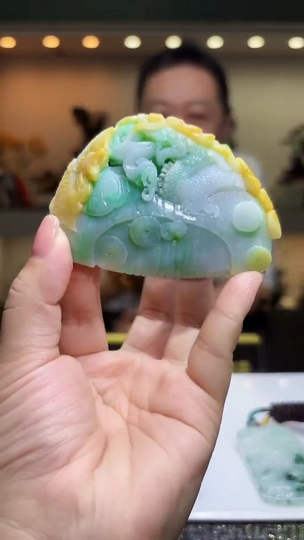 定制翡翠未镶嵌28/0627/C/发其一件/龙凤