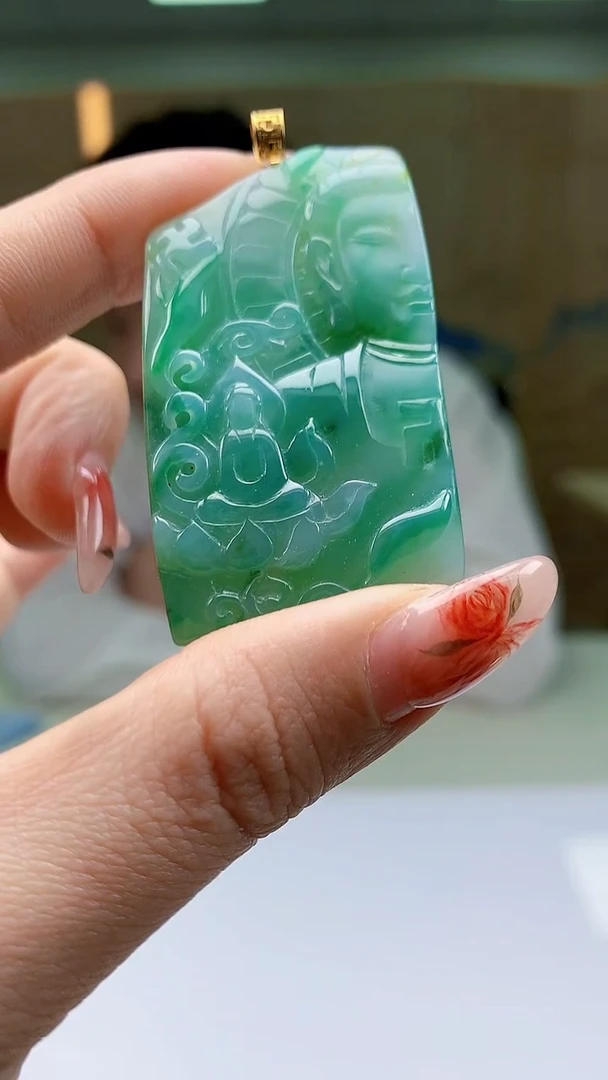 【闪购商品】定制翡翠未镶嵌5028ty-毛货挂件170