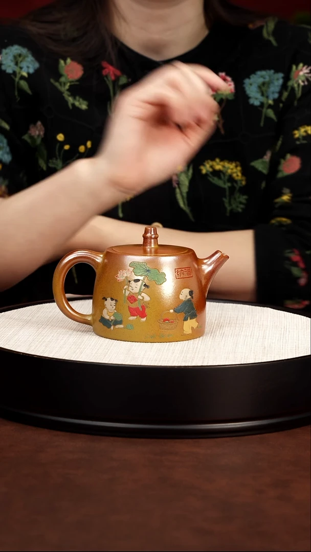 茶壶紫砂 汉铎壶柴烧 梅付春