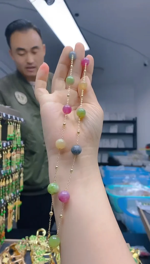 【闪购商品】碧玺耳饰合金39锁骨链