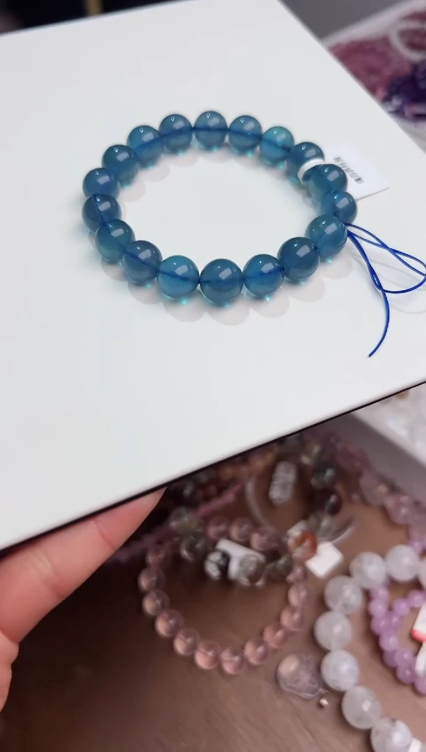 【闪购商品】海蓝宝石手链未镶嵌魔鬼蓝11m+