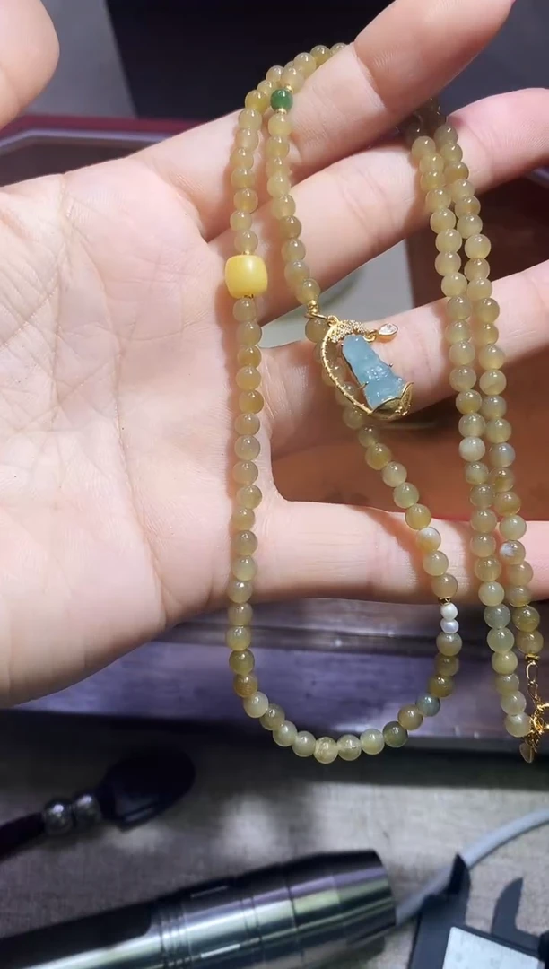 和田玉未镶嵌颈饰多样性发一件417