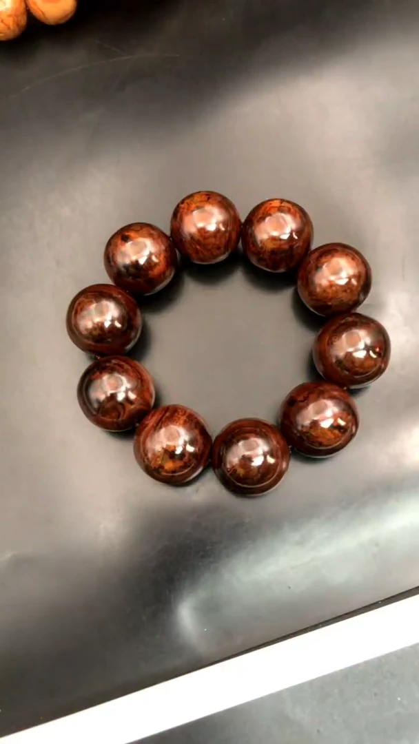 手串/手链黄花梨/降香黄檀海黄野生中性料2,5爆炸纹大豪珠