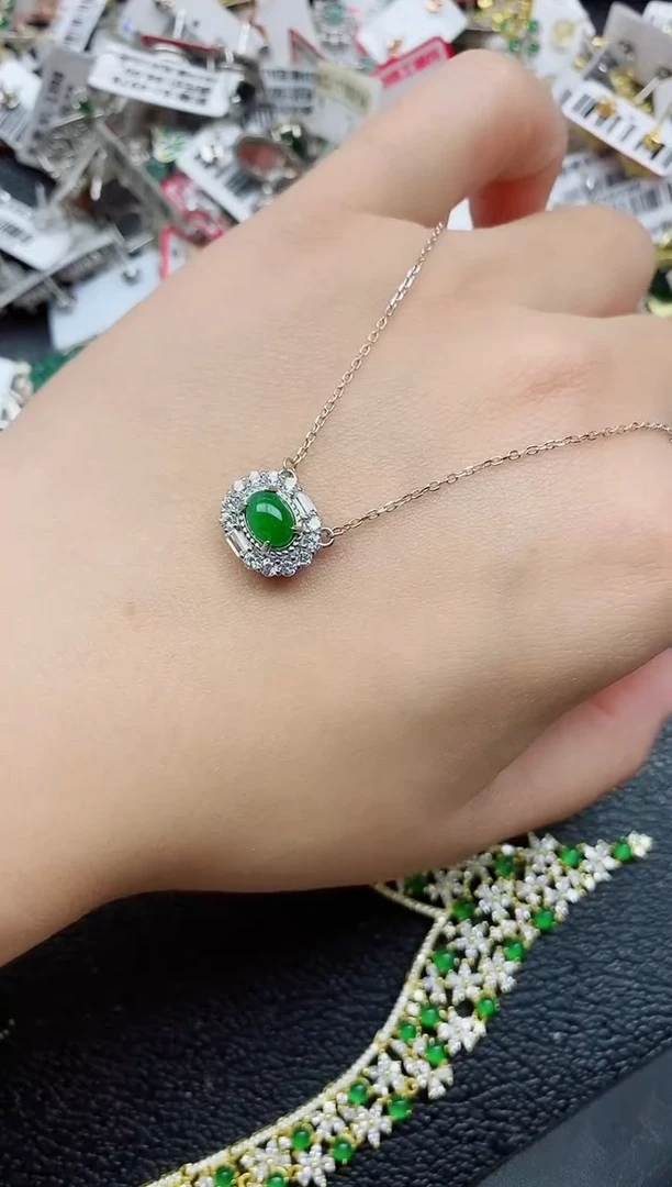 银S925镶嵌戒指翡翠1