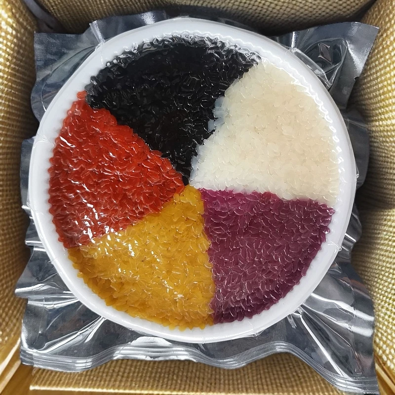 五色糯米饭广西特色糯米饭特产*纯植物染色*新鲜现做送蒸布