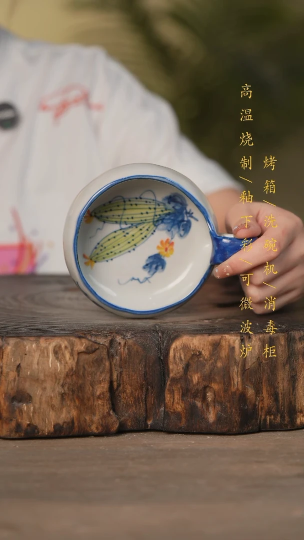 瓷片景德镇高温釉下彩可微波烤箱洗碗机