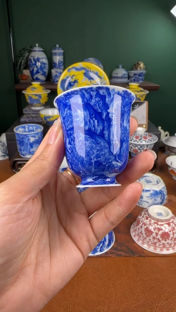 杯仪贤堂。山水闻香杯