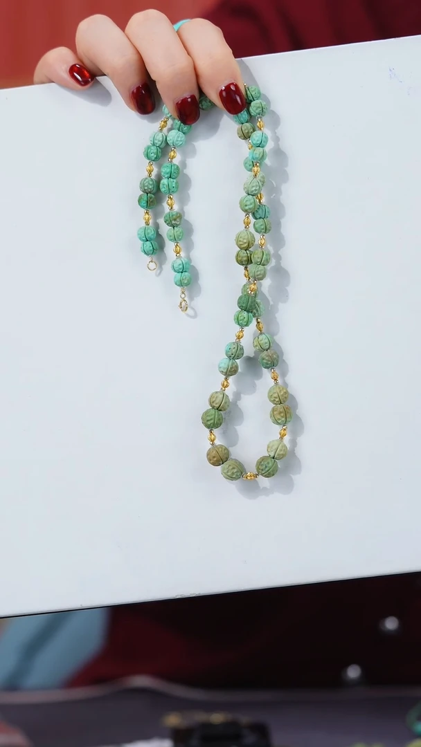 【闪购商品】绿松石项链18K金镶嵌1