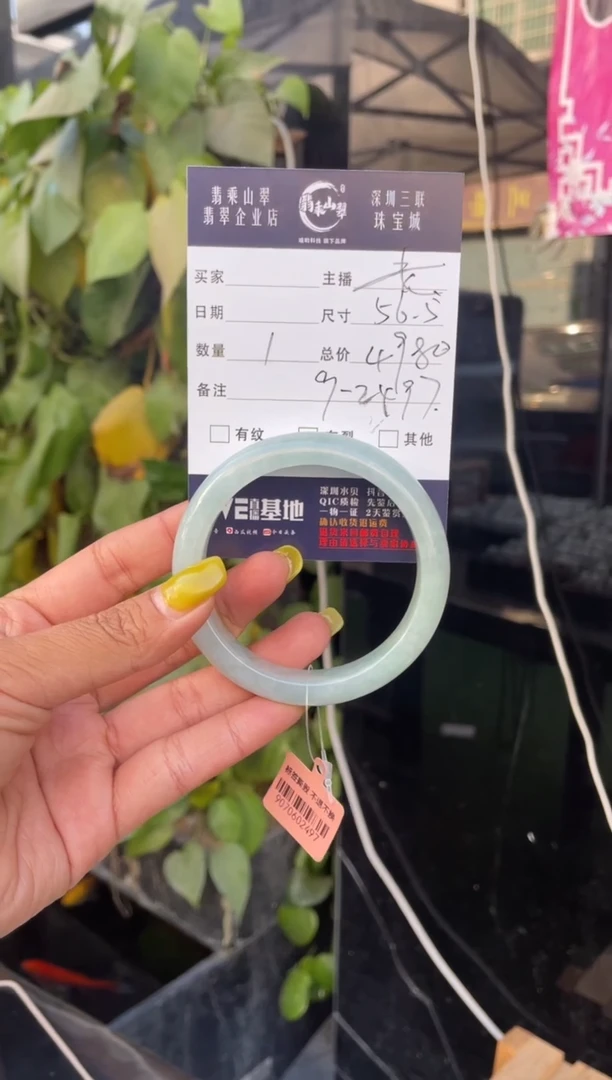 【闪购商品】翡翠手镯未镶嵌C 56.5正圈 9-2497