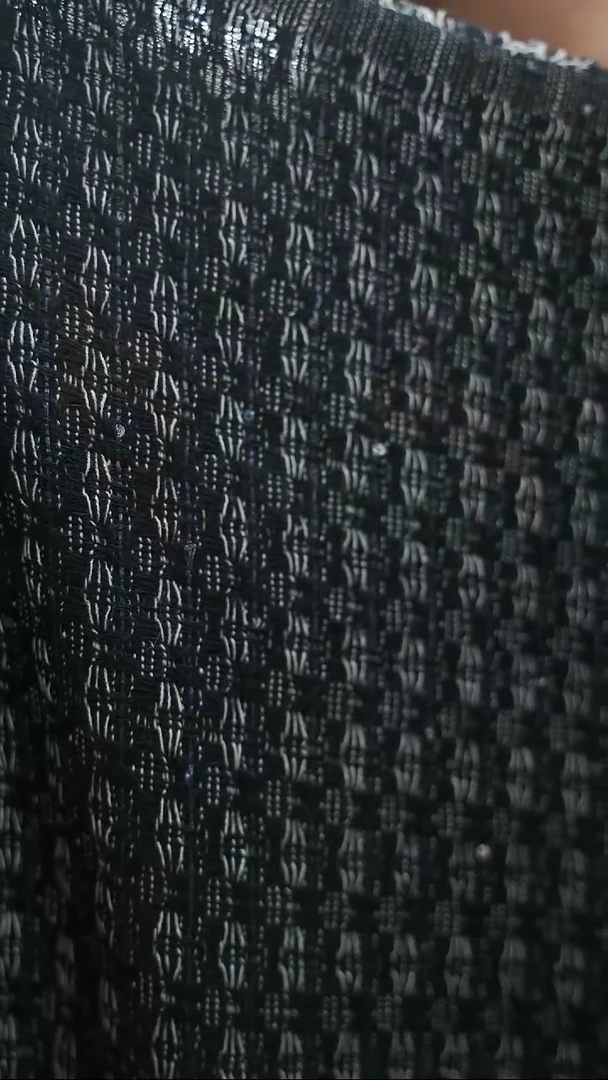 混纺1.8米  羊毛加棉加麻加微量时装小香风亮片布 宽155CM