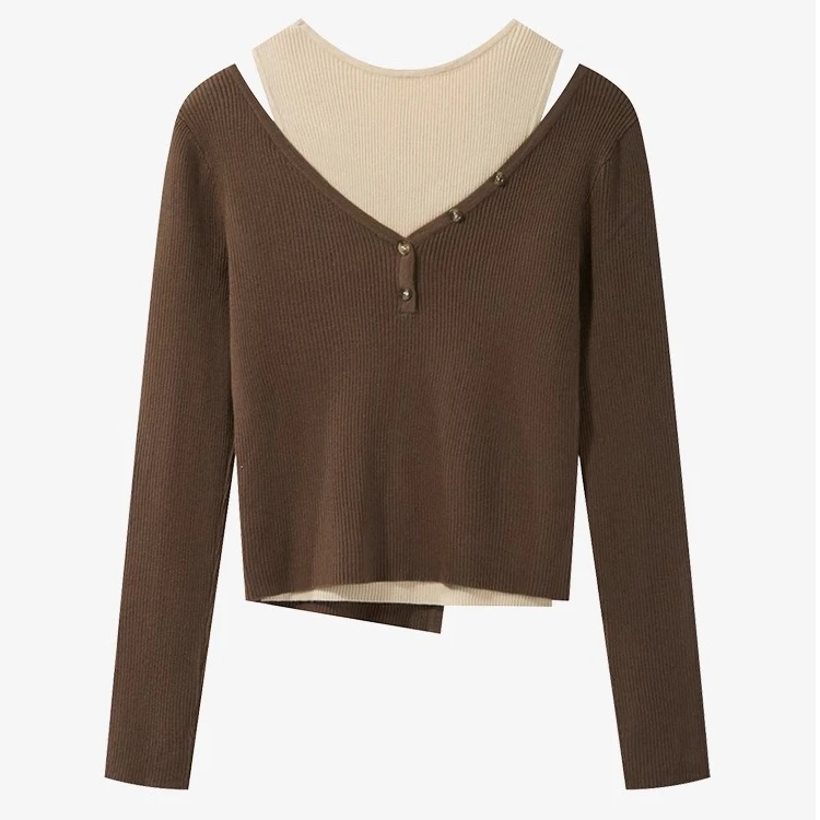 【现现专场】慵懒感背心上衣套装女显瘦气质针织两件套Y40843673