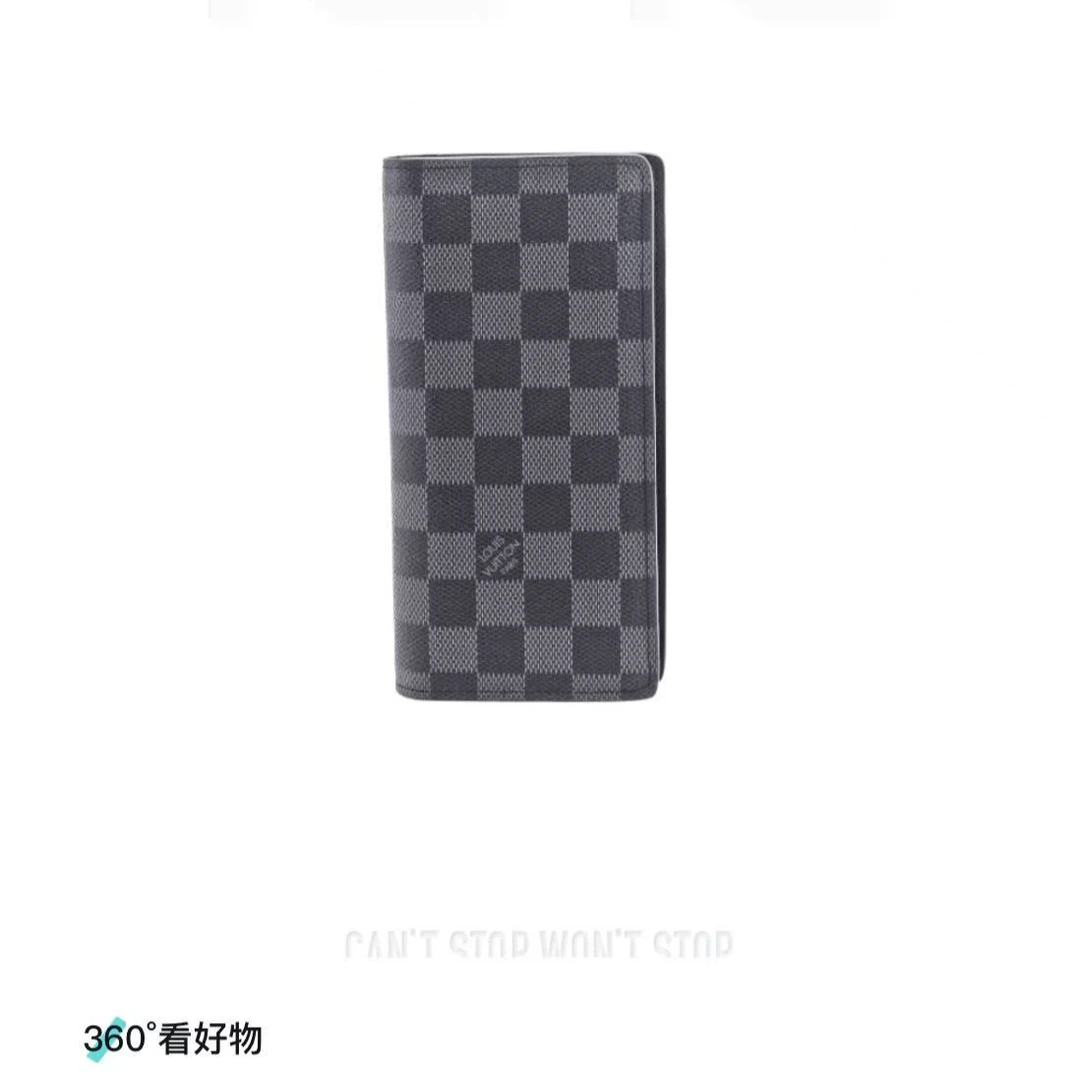 99新 LouisVuitton/路易威登 Lv黑老花钱包/A164