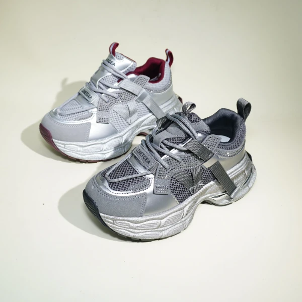 老爹鞋女2025春季新款百搭真皮潮休闲女鞋运动鞋女512