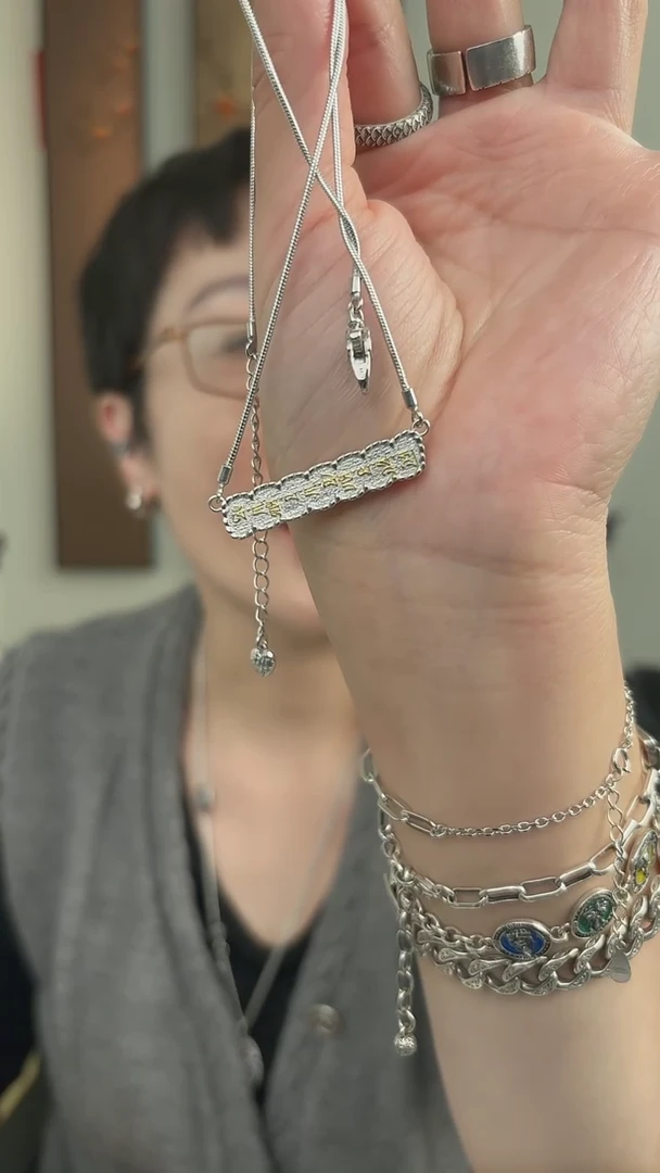 无坠链均925银蛇骨六字真言套链55