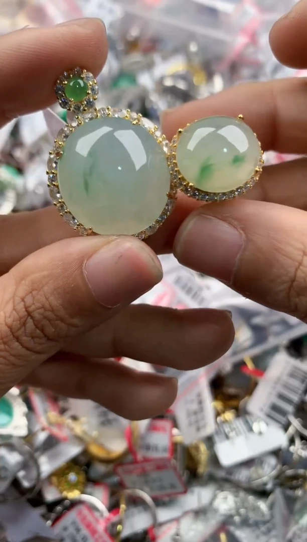 银S925镶嵌戒指翡翠4444-----5