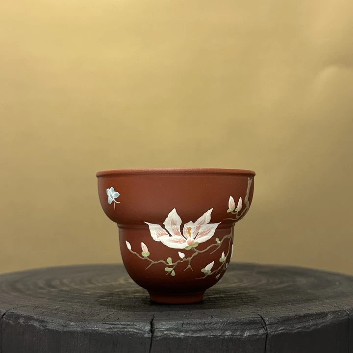 【古月壶来】YX692朱泥”玉兰“葫芦杯