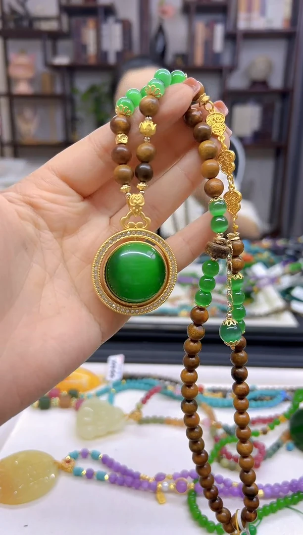 【闪购商品】碧玺猫眼毛衣链未镶嵌M625