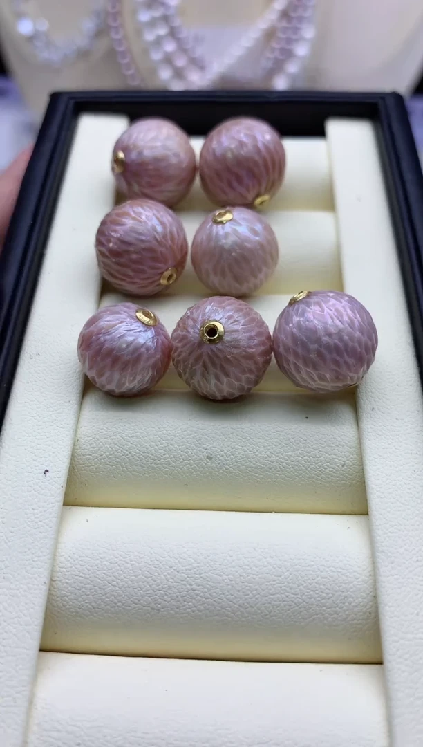 【闪购商品】淡水珍珠吊坠(不含链)18K金镶嵌多发其一