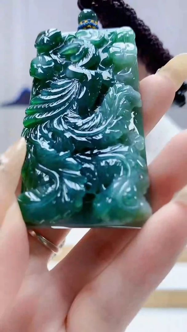 未镶嵌定制翡翠5028DD-毛货挂件58