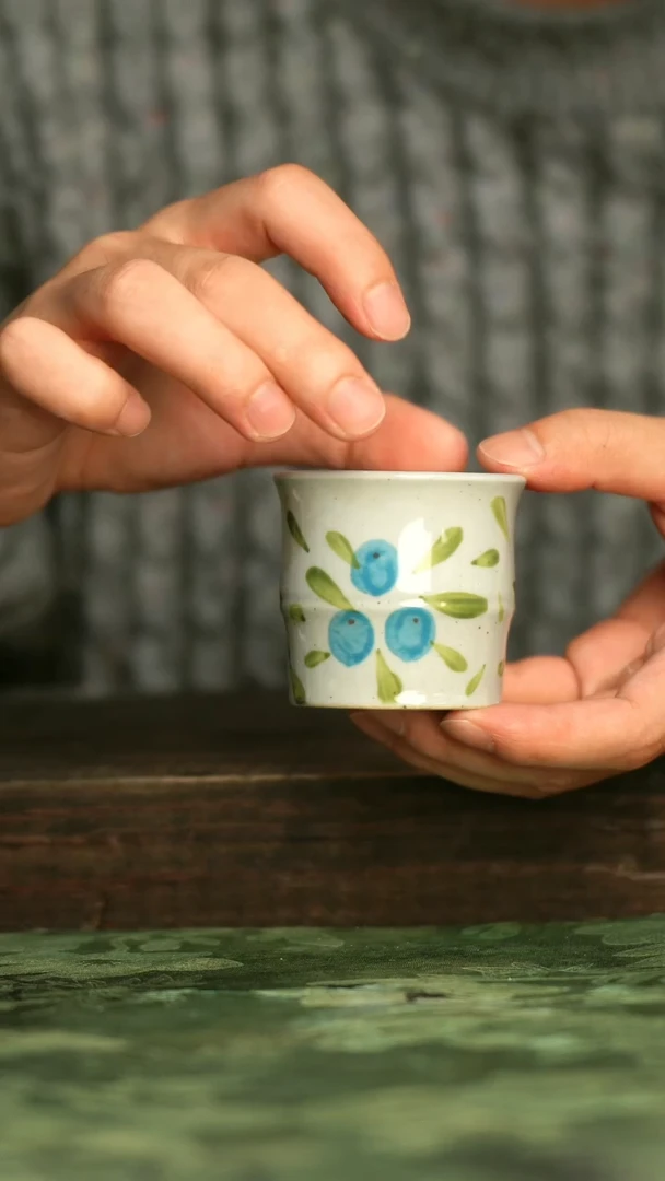 陶瓷青诗集手工手绘瓷器